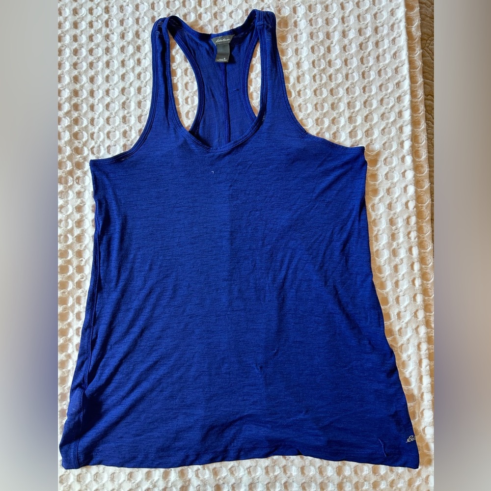 Eddie Bauer Blue Racerback Yoga Tank Top
